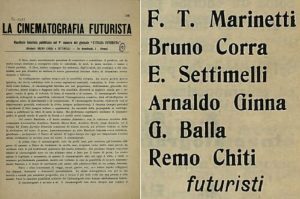 11-09-1916: esce il Manifesto della Cinematografia Futurista